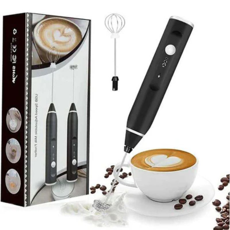 Rechargeable Electric Coffee Beater & Egg Beater | High-Speed Handheld Mixer with USB Charging