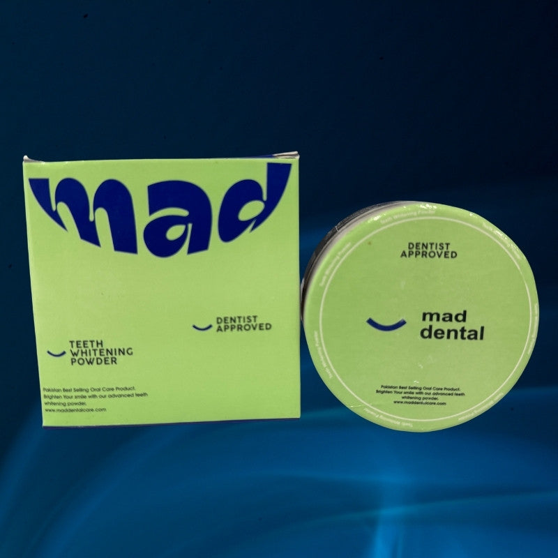Mad Dental Teeth Whitening Powder – Natural Enamel-Safe Formula