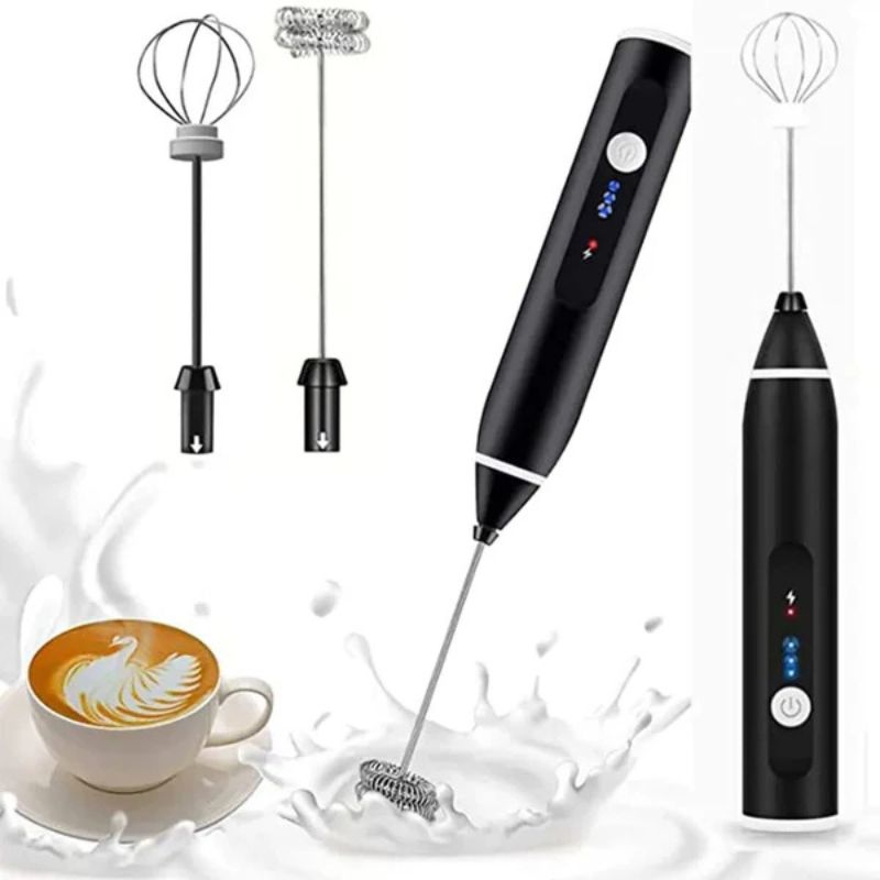 Rechargeable Electric Coffee Beater & Egg Beater | High-Speed Handheld Mixer with USB Charging