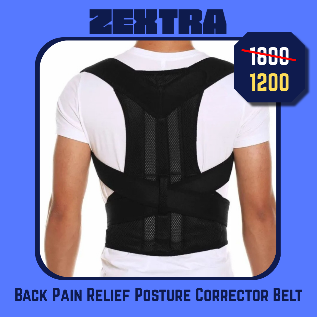 Back Pain Relief Posture Corrector Belt | Adjustable Support for Spine, Shoulder & Lumbar Alignment | Large