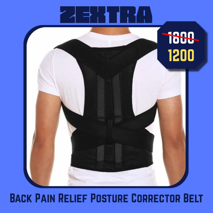 Back Pain Relief Posture Corrector Belt | Adjustable Support for Spine, Shoulder & Lumbar Alignment | Large